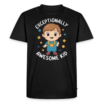 AuDHD Autisme TDAH Spectre autistique Neurodiversité - T-shirt Premium bio Homme - noir - Devant - Nico (187cm)