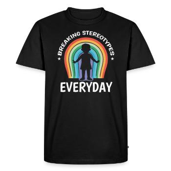 AuDHD Autisme TDAH Spectre autistique Neurodiversité - T-shirt Premium bio Homme - noir - Devant - Nico (187cm)