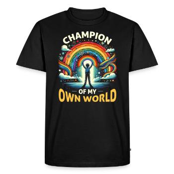 AuDHD Autisme TDAH Spectre autistique Neurodiversité - T-shirt Premium bio Homme - noir - Devant - Nico (187cm)