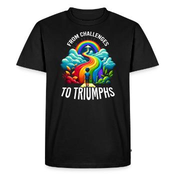 AuDHD Autisme TDAH Spectre autistique Neurodiversité - T-shirt Premium bio Homme - noir - Devant - Nico (187cm)