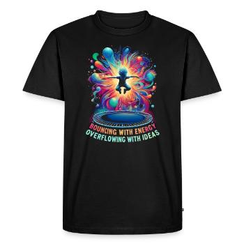 AuDHD Autisme TDAH Spectre autistique Neurodiversité - T-shirt Premium bio Homme - noir - Devant - Nico (187cm)