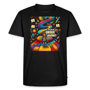 AuDHD Autismus ADHS Autistisches Spektrum Neurodiversität - Männer Premium Bio T-Shirt - Schwarz - Vorne - Nico (187cm)