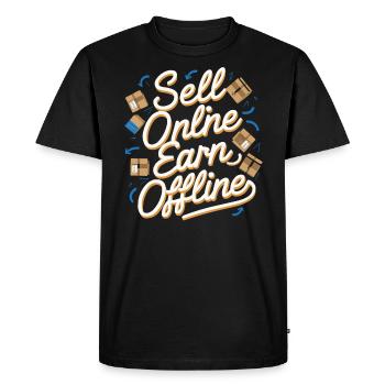 Dropshipping Business Ecommerce Entrepreneur - Men's Premium Organic T-Shirt - black - Front - Nico (187cm)