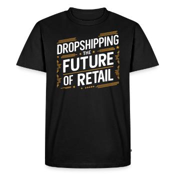 Dropshipping Business Ecommerce Entrepreneur - Men's Premium Organic T-Shirt - black - Front - Nico (187cm)