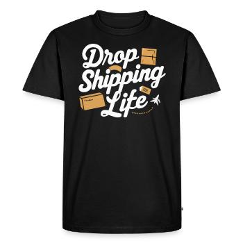 Dropshipping Business Ecommerce Entrepreneur - Men's Premium Organic T-Shirt - black - Front - Nico (187cm)