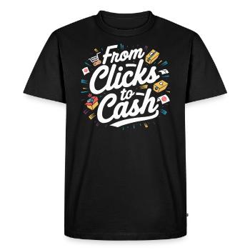 Dropshipping Business Ecommerce Entrepreneur - Men's Premium Organic T-Shirt - black - Front - Nico (187cm)