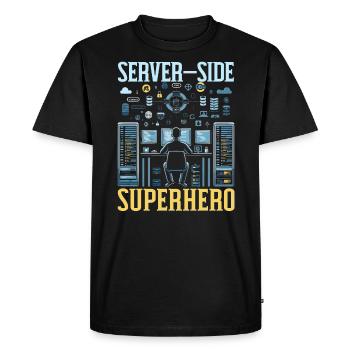 Backend Developer Programming Software Programmer - Men's Premium Organic T-Shirt - black - Front - Nico (187cm)