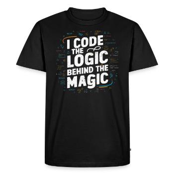 Backend Developer Programming Software Programmer - Men's Premium Organic T-Shirt - black - Front - Nico (187cm)