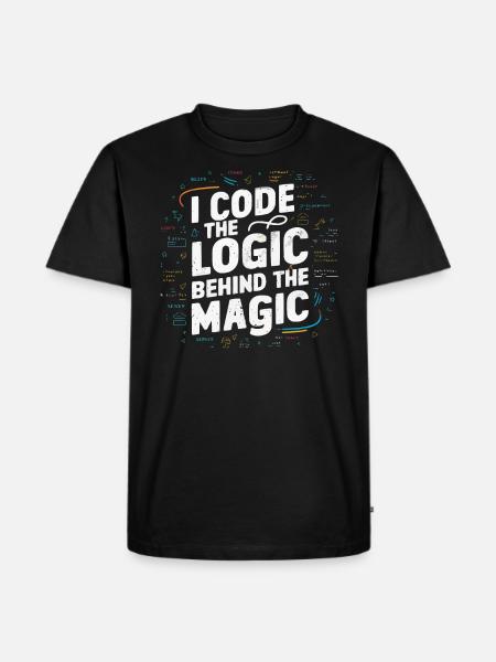 Backend-Entwickler Programmierung Softwareprogrammierer - Männer Premium Bio T-Shirt - Schwarz