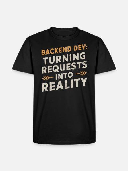 Backend-Entwickler Programmierung Softwareprogrammierer - Männer Premium Bio T-Shirt - Schwarz