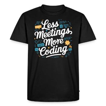 Backend Developer Programming Software Programmer - Men's Premium Organic T-Shirt - black - Front - Nico (187cm)