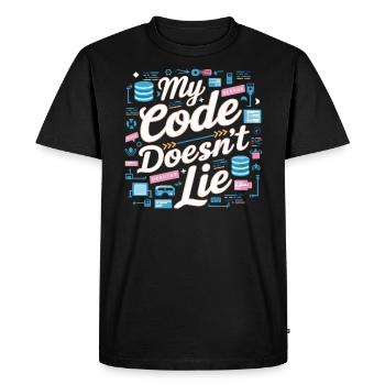 Backend Developer Programming Software Programmer - Men's Premium Organic T-Shirt - black - Front - Nico (187cm)