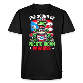 Coqui Grenouille Porto Rico Pride Boricua Portoricain - T-shirt Premium bio Homme - noir - Devant - Nico (187cm)