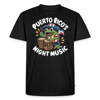 Coqui Frog Puerto Rico Pride Boricua Puerto Rican - Men's Premium Organic T-Shirt - black - Front - Nico (187cm)