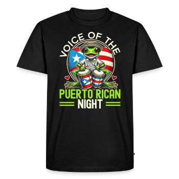 Coqui Frog Puerto Rico Pride Boricua Puerto Rican - Men's Premium Organic T-Shirt - black - Front - Nico (187cm)