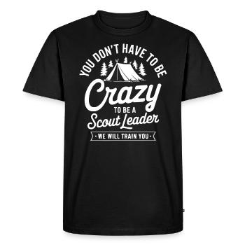 Scout Leader Scouting Campfire Camping Tent - Men's Premium Organic T-Shirt - black - Front - Nico (187cm)