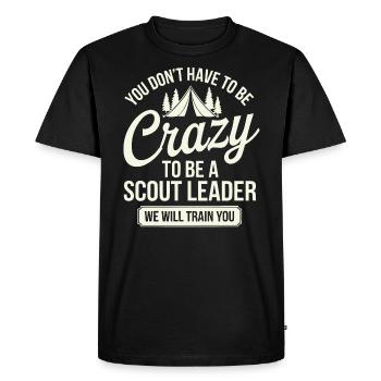 Scout Leader Scouting Campfire Camping Tent - Men's Premium Organic T-Shirt - black - Front - Nico (187cm)