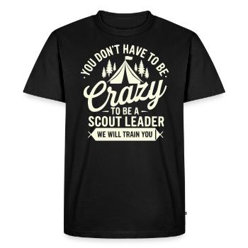 Scout Leader Scouting Campfire Camping Tent - Men's Premium Organic T-Shirt - black - Front - Nico (187cm)