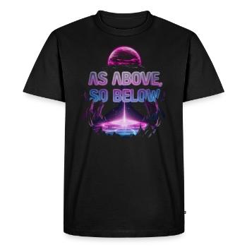 Cosmic Energy Life Energy Universal Force - Men's Premium Organic T-Shirt - black - Front - Nico (187cm)