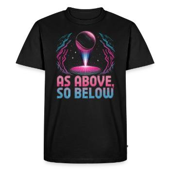 Cosmic Energy Life Energy Universal Force - Men's Premium Organic T-Shirt - black - Front - Nico (187cm)