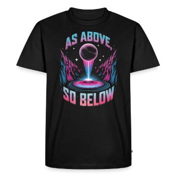 Cosmic Energy Life Energy Universal Force - Men's Premium Organic T-Shirt - black - Front - Nico (187cm)