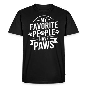 Anti Human Pro Dog Lover Puppy Owner Pup Doggy - Men's Premium Organic T-Shirt - black - Front - Nico (187cm)