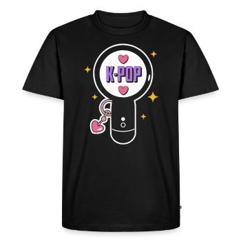 K-Pop Musique pop coréenne Corée du Sud Kpop Lightstick - T-shirt Premium bio Homme - noir - Devant - Nico (187cm)