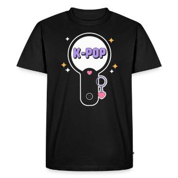 K-Pop Musique pop coréenne Corée du Sud Kpop Lightstick - T-shirt Premium bio Homme - noir - Devant - Nico (187cm)