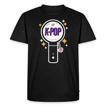 K-Pop Musique pop coréenne Corée du Sud Kpop Lightstick - T-shirt Premium bio Homme - noir - Devant - Nico (187cm)