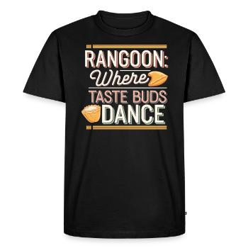 Crab Rangoon Lover American Chinese Sea Food - Men's Premium Organic T-Shirt - black - Front - Nico (187cm)