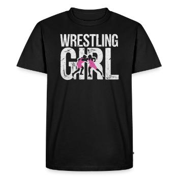 Filles Lutte Lutte Grappling Lutteuse Fille - T-shirt Premium bio Homme - noir - Devant - Nico (187cm)