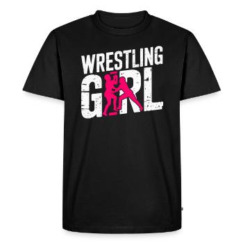Filles Lutte Lutte Grappling Lutteuse Fille - T-shirt Premium bio Homme - noir - Devant - Nico (187cm)