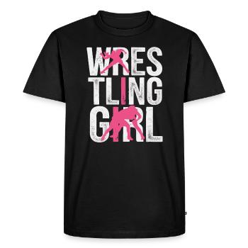 Filles Lutte Lutte Grappling Lutteuse Fille - T-shirt Premium bio Homme - noir - Devant - Nico (187cm)