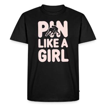Filles Lutte Lutte Grappling Lutteuse Fille - T-shirt Premium bio Homme - noir - Devant - Nico (187cm)