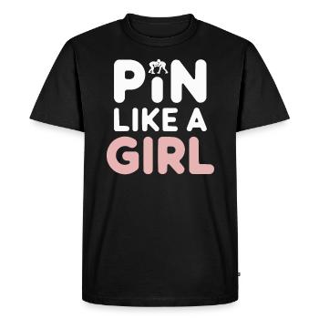 Filles Lutte Lutte Grappling Lutteuse Fille - T-shirt Premium bio Homme - noir - Devant - Nico (187cm)