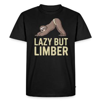Lazy Sloth Yoga Méditation Zen Instructeur de Yoga - T-shirt Premium bio Homme - noir - Devant - Nico (187cm)