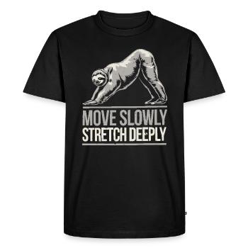 Lazy Sloth Yoga Zen Meditation Yoga Instructor - Men's Premium Organic T-Shirt - black - Front - Nico (187cm)
