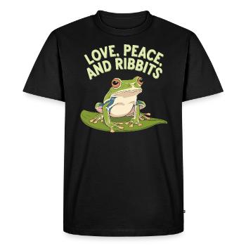 American Green Tree Frog Lover Animal Froggy Toad - Men's Premium Organic T-Shirt - black - Front - Nico (187cm)