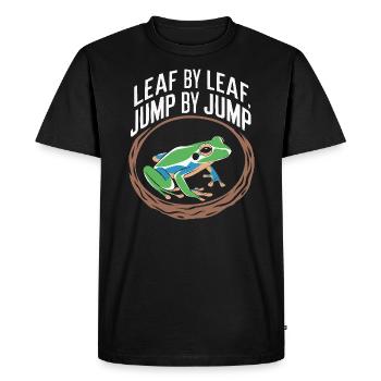 Grenouille verte américaine Amoureux de l’animal Grenouille Crapaud - T-shirt Premium bio Homme - noir - Devant - Nico (187cm)