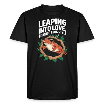 Tomate Grenouille Amoureux Animal Amphibien Grenouille Crapaud - T-shirt Premium bio Homme - noir - Devant - Nico (187cm)