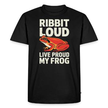 Tomato Frog Lover Animal Amphibian Froggy Toad - Men's Premium Organic T-Shirt - black - Front - Nico (187cm)