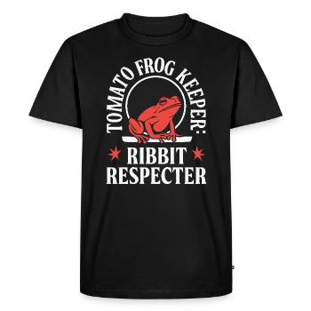 Tomato Frog Lover Animal Amphibian Froggy Toad - Men's Premium Organic T-Shirt - black - Front - Nico (187cm)
