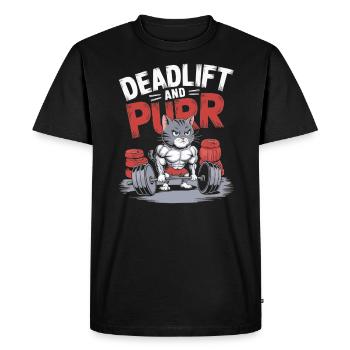 Bodybuilding Cat Fitness Workout Gym Instructor - Men's Premium Organic T-Shirt - black - Front - Nico (187cm)