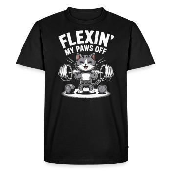 Instructeur de salle de musculation pour chats - T-shirt Premium bio Homme - noir - Devant - Nico (187cm)