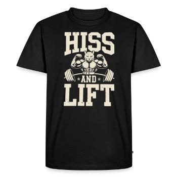 Bodybuilding Cat Fitness Workout Gym Instructor - Men's Premium Organic T-Shirt - black - Front - Nico (187cm)