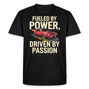 Muscle Car Carguy Voiture de collection Automobile - T-shirt Premium bio Homme - noir - Devant - Nico (187cm)