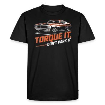 Muscle Car Carguy Voiture de collection Automobile - T-shirt Premium bio Homme - noir - Devant - Nico (187cm)