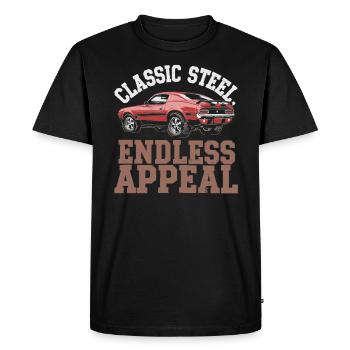 Muscle Car Carguy Voiture de collection Automobile - T-shirt Premium bio Homme - noir - Devant - Nico (187cm)