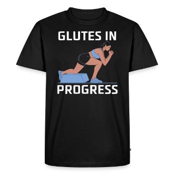 Bulgarian Squat Exercise Fitness Workout Gym - Men's Premium Organic T-Shirt - black - Front - Nico (187cm)