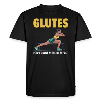 Bulgarian Squat Exercise Fitness Workout Gym - Men's Premium Organic T-Shirt - black - Front - Nico (187cm)